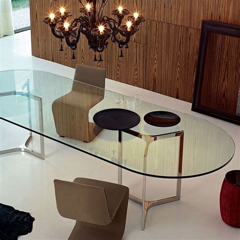 Raj Glass And Metal Table By Gallotti And Radice Klarity Glass