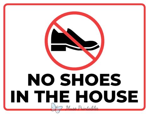 printable  shoes   house sign