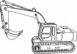 Excavator sketch template