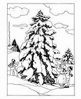 Christmas Coloring Pages Classic Traditional Kerstmis Kids Traditioneel Kleurplaten Fun Bible Hunting Snow Xmas Evergreen Scene Zo sketch template