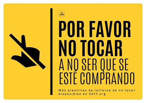 Crea Un Cartel No Tocar Gratis Online