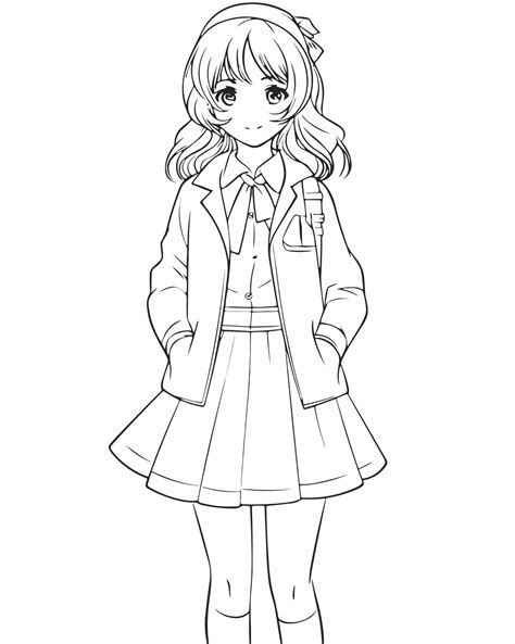 aggregate  anime girl coloring pages highschoolcanadaeduvn