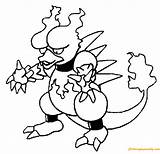 Magmar Pages Pokemon Coloring Online Color Coloringpagesonly sketch template