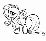 Fluttershy Coloring Pages Pony Little Drawing Print Color Clipartmag Getdrawings Flutter Getcolorings sketch template