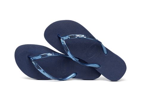 havaianas flip flops havaianas slim metal mesh navy blue