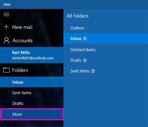 how do i add or remove folders outlook