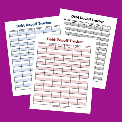 debt payoff tracker printable freebie   frugal house