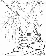 Coloring Pages July 4th Fourth Print Fireworks Patriotic Printing Help Independence States United Toddlers sketch template
