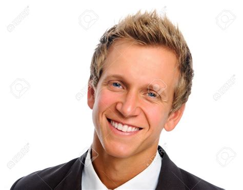 happy smiling corporate person  black business suit isolated