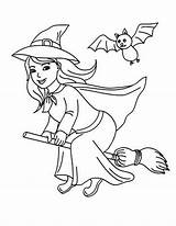 Coloring Witch Pages Printable Preschool Kids Witches Cute Halloween Little Letscolorit Color Kindergarten Worksheets Teachers Parents Lot Has Getcolorings sketch template