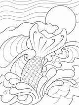 Coloring Mermaid Pages Tail Waves Tails Ocean Mermaids Printable Color Getcolorings Category Getdrawings Rocks Drawing Print Navigation Posts Colorings sketch template