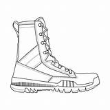 Combat Boot Boots Drawing Getdrawings sketch template
