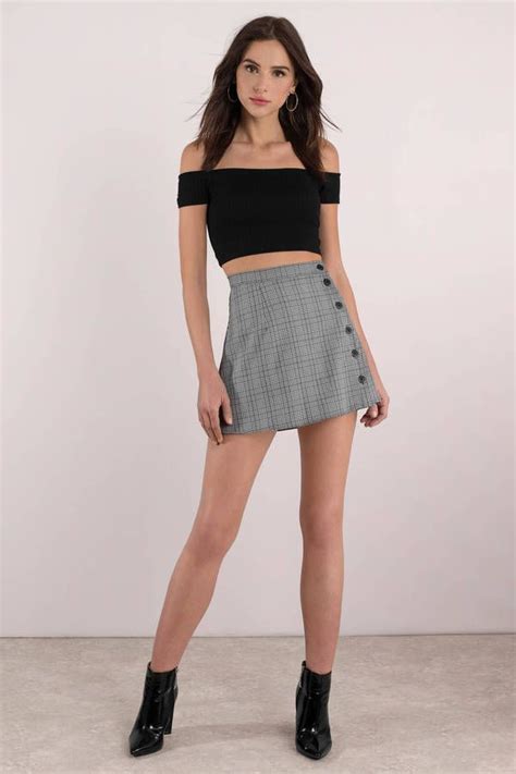 Fearless Plaid Skirt In Black Multi Cute Skirt Outfits