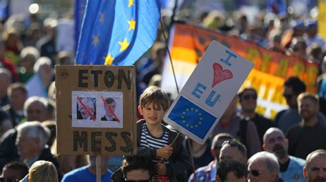 anti brexit protesters gather  demand  referendum news al jazeera