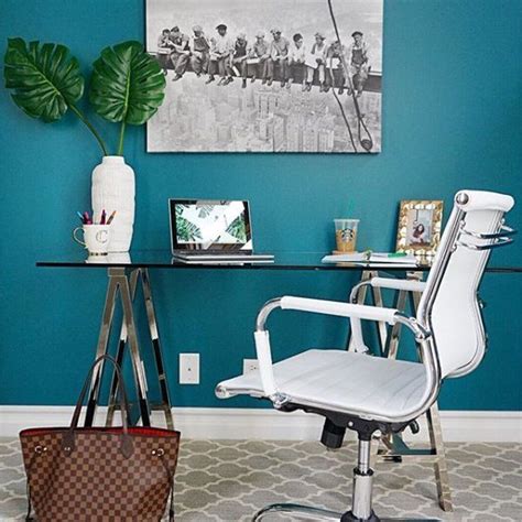 atshewithwanderlusts  teal offices project teal office decor