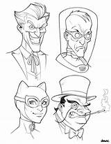 Villains Batman Comic Deviantart Drawing Mac Drawings Bat Sketches Cartoon Book Marvel Line Choose Board Easy Joker sketch template
