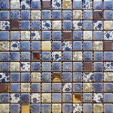 porcelain tile backsplash kitchen  walls blue  white glazed shower wall tiles design