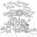 Ukrainian Culture Clip Illustrations Christmas Vector Merry sketch template