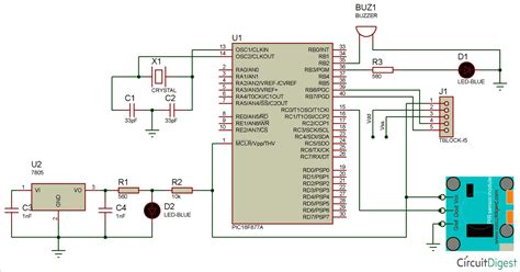 interfacing pir sensor  pic microcontroller