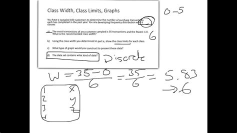 class width class limits  graphs youtube