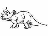 Triceratops Dinosaurio Pintar sketch template