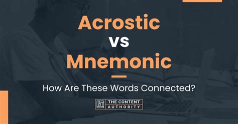 acrostic  mnemonic    words connected