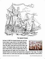 Armada Spanish Coloring Pages History Homeschooling sketch template