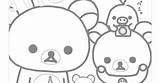 Rilakkuma Coloring Pages Bear Colouring Template Kawaii sketch template