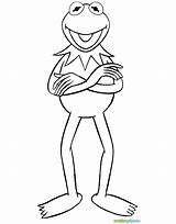 Kermit Coloring Pages Frog Muppets Printable Book Disneyclips Standing Piggy Miss Crossed Arms Funstuff Popular Fozzie Template sketch template