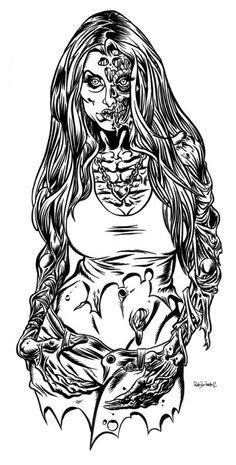 zombie girl zombie girl zombie tattoos horror artwork