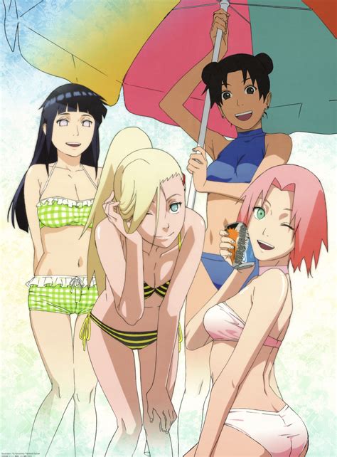 Rule 34 4girls Bikini Breasts Hyuuga Hinata Ino Yamanaka Naruto