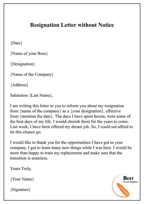 fabulous resignation mail  company hr resume sample   years