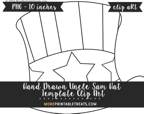 hand drawn uncle sam hat template clipart hat template