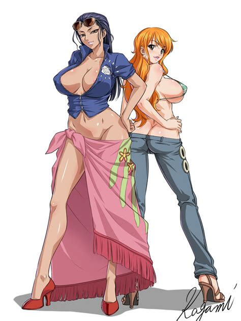 Nami And Nico Robin One Piece Drawn By Kagami Hirotaka