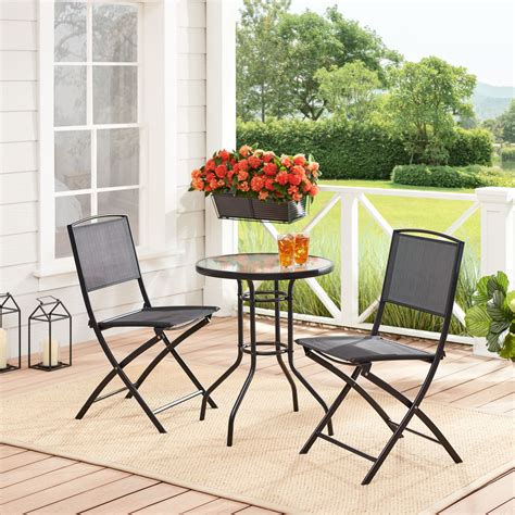 mainstays albany lane  piece outdoor patio bistro set multiple colors
