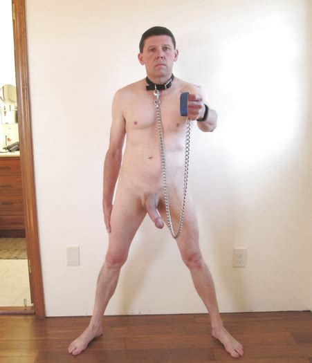 collared sex slave on display