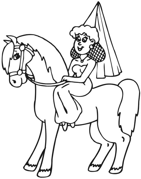 princess horse colouring pages clip art library