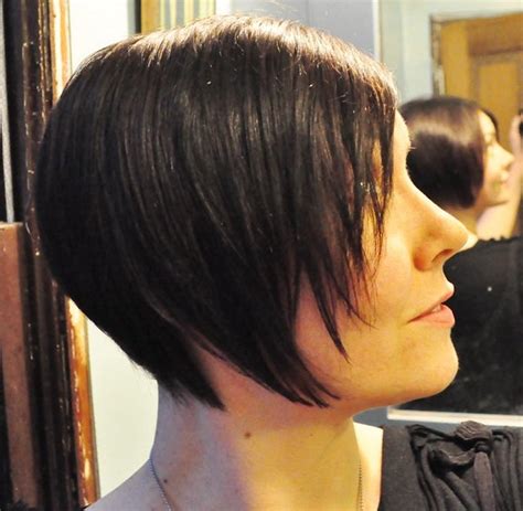 graduated bob haircut front and back views short hairstyle short