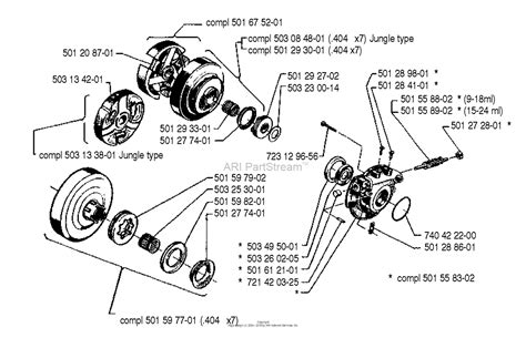 husqvarna    parts diagram  clutch assembly