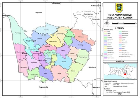 peta administrasi kabupaten klaten provinsi jawa tengah neededthing