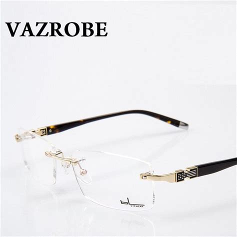 best price vazrobe rimless glasses frame men clear eyeglasses frames