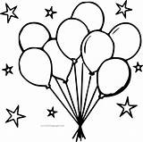 Coloring Balloons Balloon Pages Star Drawing Party Printable Color Ninja Kids Colouring Birthday Print Getdrawings Coloriage Dessin Colorier Stars Blank sketch template
