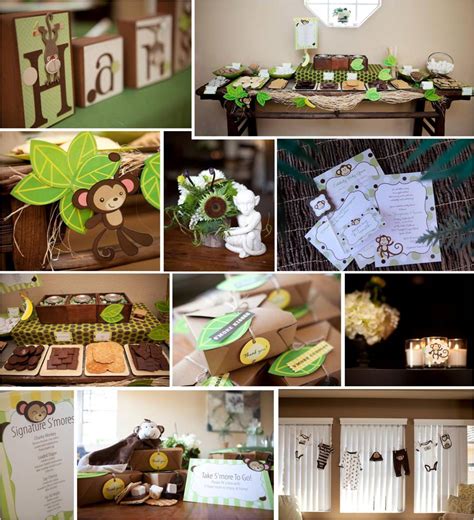 monkey themed baby shower party favors ideas