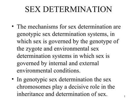 Sex Determination And Nondisjunction Ppt