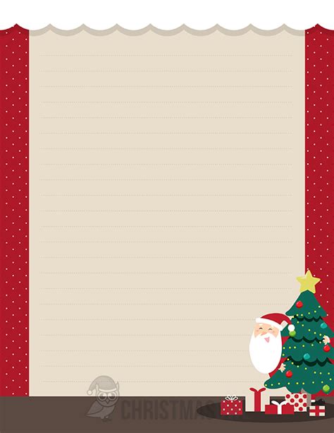 printable santa claus stationery