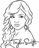 Swift Taylor Coloring Print Color Singer Printable Singers Pop Star Stars sketch template