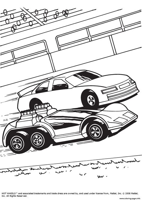 hot wheels cars coloring page printable