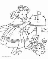 Coloring Pages Valentine Fashioned Valentines Girls Vintage Card Kids Cute Books Color Printable Cards Adult Colouring Print Stamps Digi Embroidery sketch template