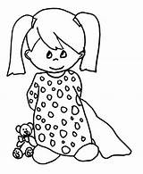 Coloring Girl Pajama Pages Pj Elf Para Little Craft Colorear sketch template