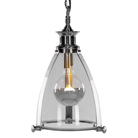 chrome glass framed lantern pendant light modern lighting